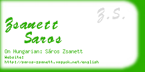 zsanett saros business card