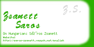 zsanett saros business card